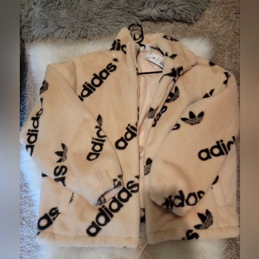 Adidas faux fur jacket
